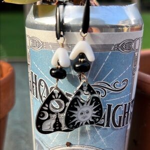 Black and White Sun and Moon Earrings